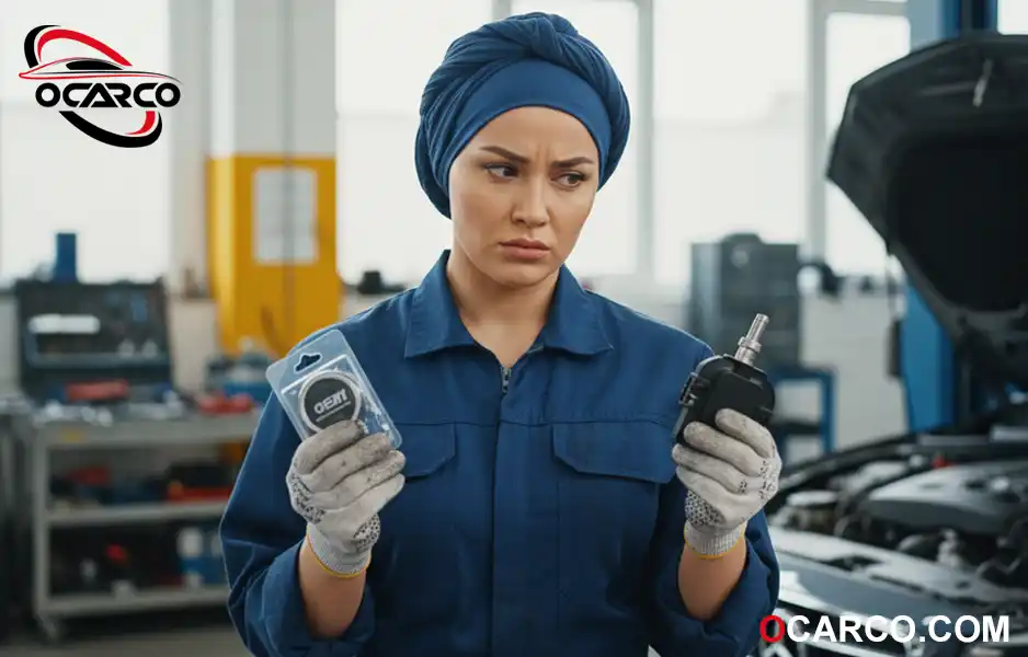 نمای نزدیک تفاوت سنسورهای OEM و افترمارکت در مقایسه OEM و افترمارکت سنسورهای خودرو با تاکید بر هزینه و دوام. 