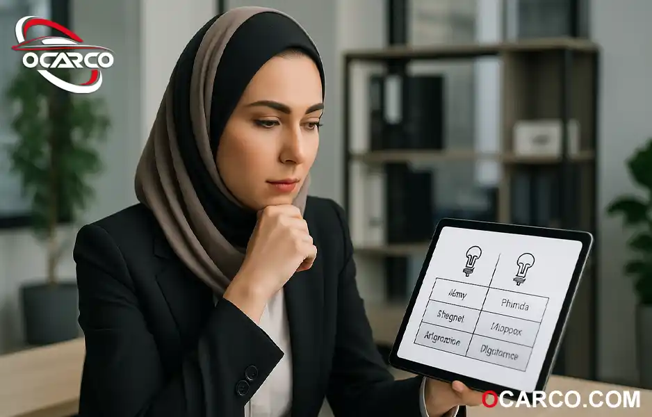 تصویر مقایسه قیمت و ارزش خرید انواع لامپ خودرو با توجه به طول عمر و کیفیت نور برای دید بهتر راننده 